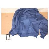 Tultex Navy Full-Zip Hoodie and Jerzees Gray Pullover Sweatshirt, XL