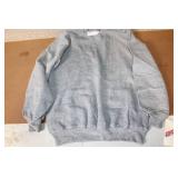 Tultex Navy Full-Zip Hoodie and Jerzees Gray Pullover Sweatshirt, XL