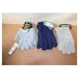 Set of 3 Pairs Thermal Insulated Work Gloves, Assorted Styles and Sizes