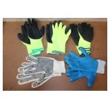 Lot of 5 Pairs Work Gloves Assorted Styles and Colors