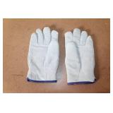 Set of 3 Pairs Leather Work Gloves Assorted Styles