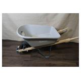 Anvil Poly Wheelbarrow with 5 cu ft Tray and Hardwood Handles