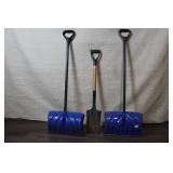 Set of 2 Snow Shovels and 1 Truper Spade Shovel