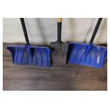 Set of 2 Snow Shovels and 1 Truper Spade Shovel