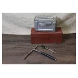 Metal Tool Box and Military Ammo Box with Tools
