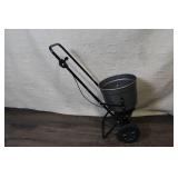 Walk-Behind Broadcast Fertilizer Spreader with Metal Hopper