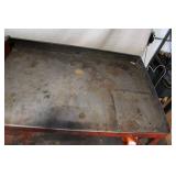Heavy-Duty Industrial Metal Workbench with Drawer and Upper Tray
