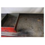 Heavy-Duty Industrial Metal Workbench with Drawer and Upper Tray
