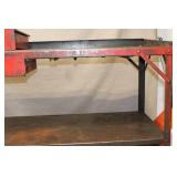 Heavy-Duty Industrial Metal Workbench with Drawer and Upper Tray