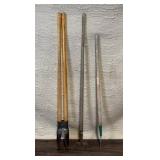 Lot of 3 Garden Hand Tools with Wood Handles