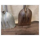 Set of 3 Heavy Duty Metal Scoop Shovels with Wooden Handles