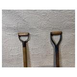 Set of 3 Heavy Duty Metal Scoop Shovels with Wooden Handles