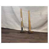 Pair of Used Sledge Hammers with Wooden Handles