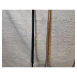 Set of 4 Push Brooms with Wood Handles