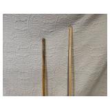 Set of 4 Push Brooms with Wood Handles