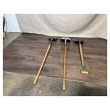 Set of 3 Heavy Duty Shovels with Wooden Handles