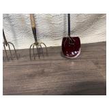 Set of 3 Vintage Metal Farm Tools with Handles