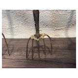 Set of 3 Vintage Metal Farm Tools with Handles