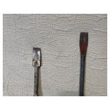 Set of 3 Heavy Duty Steel Pry Bars and Chisels