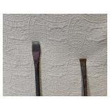 Set of 3 Heavy Duty Steel Pry Bars and Chisels