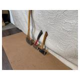 Lot of 3 Used Hand Axes and Hatchets with Wood Handles