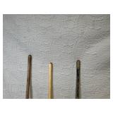 Set of 3 Garden Shovels with Wood Handles