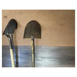 Set of 3 Garden Shovels with Wood Handles