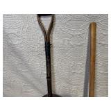 Set of 2 Vintage Shovels and 1 Pick Mattock Hand Tools