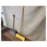 Pair of Heavy Duty Snow Shovels with Metal Blades