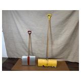 Pair of Heavy Duty Snow Shovels with Metal Blades