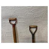 Set of 3 Vintage Square Blade Garden Shovels with Wooden Handles