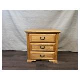 Oak 3-Drawer Nightstand by Thornwood