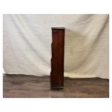Antique Four-Shelf Wooden Bookcase with Scalloped Trim