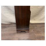 Antique Four-Shelf Wooden Bookcase with Scalloped Trim