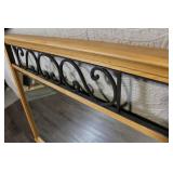 Oak Wood 9-Drawer Dresser with Decorative Mirror