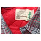Sears Fieldmaster Perma-Prest Plaid Quilted Shirt Jacket Size Large