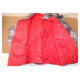 Sears Fieldmaster Perma-Prest Plaid Quilted Shirt Jacket Size Large