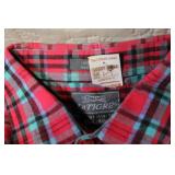 Le Tigre Red Plaid Long Sleeve Shirt Size L Tall Man