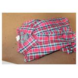 Le Tigre Red Plaid Long Sleeve Shirt Size L Tall Man
