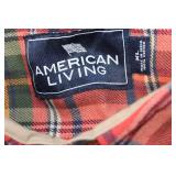 American Living XL Plaid Flannel Shirt with Elbow Patches