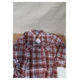 Fieldmaster XL Plaid Cotton Blend Long Sleeve Shirt Perma-Prest Made in USA