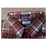 Fieldmaster XL Plaid Cotton Blend Long Sleeve Shirt Perma-Prest Made in USA
