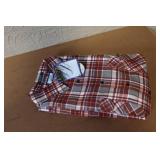 Fieldmaster XL Plaid Cotton Blend Long Sleeve Shirt Perma-Prest Made in USA