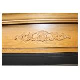Majestic Gas Fireplace with Oak Wood Surround and Decorative Trim