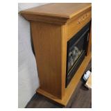 Majestic Gas Fireplace with Oak Wood Surround and Decorative Trim