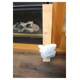 Majestic Gas Fireplace with Oak Wood Surround and Decorative Trim
