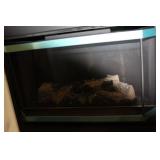 Majestic Gas Fireplace with Oak Wood Surround and Decorative Trim