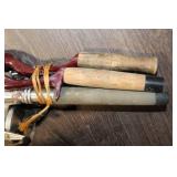 Set of 3 Vintage Fishing Rods with Zebco 33 Classic Reel