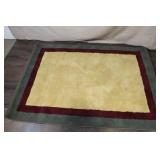 Creative Accents Area Rug with Green and Burgundy Border