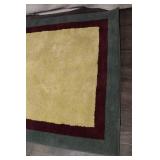 Creative Accents Area Rug with Green and Burgundy Border